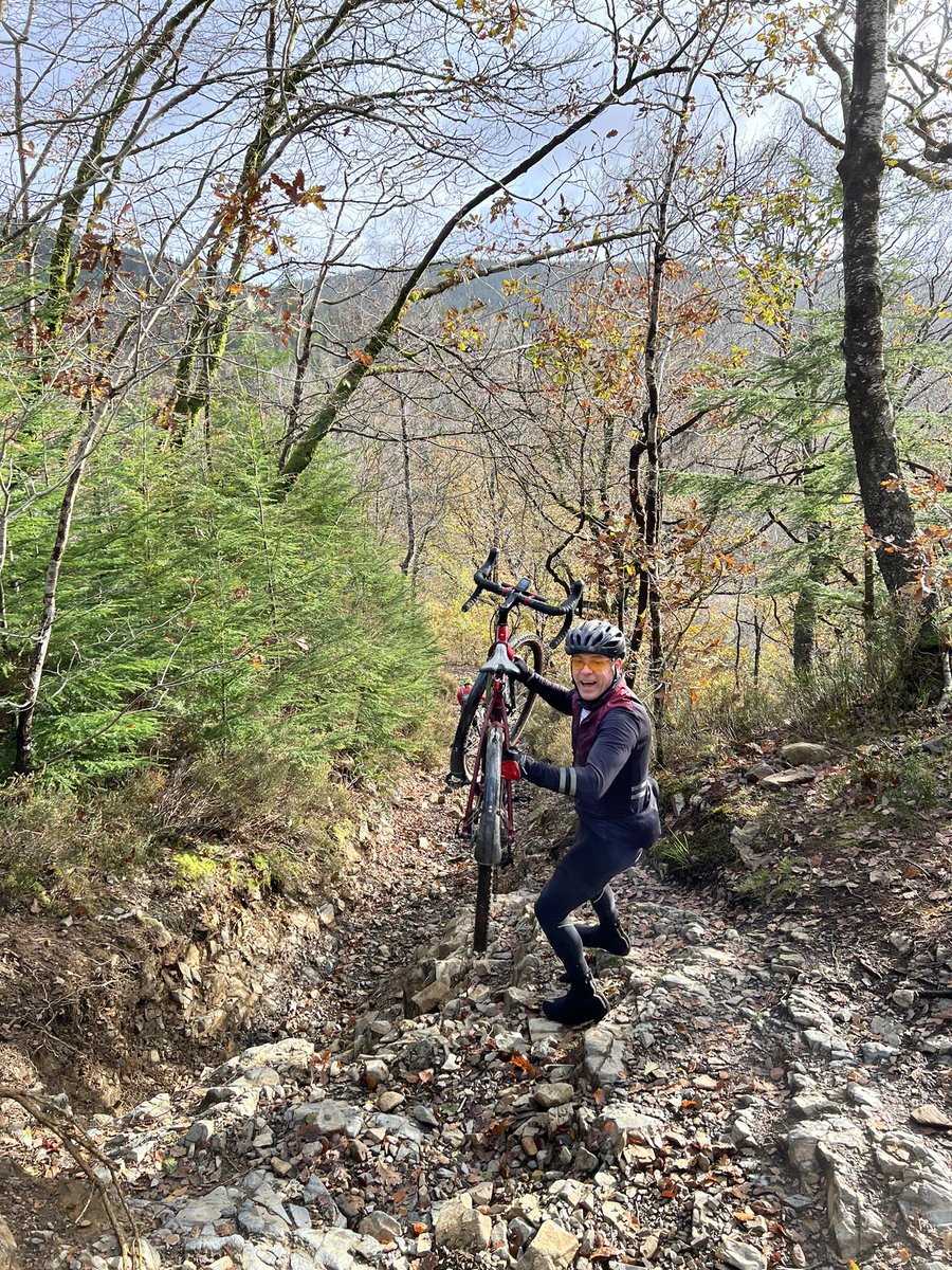 Bechdankaus's tweet photo. BNMGC &amp; Cmdr Aled do BikeHiking @CoedyBreninFP on the Minotaur 🐮 plus some added excursions off the beaten track &amp; routes only the trolls use #gravelbikes @GravelUk @GravelUnion #fforest #dirt #tracks https://t.co/iS5yUvCE9Y