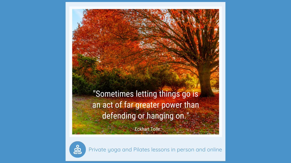 BreatheYoga108's tweet photo. "Sometimes letting things go is an act of far greater power than defending or hanging on." - @EckhartTolle
.
.
.
#BreatheYoga #Yoga #Mindfulness #BeHereNow #TakeYourTime #PrivateYogaLessons #OnlineYoga #BreathePilates #Pilates #Breathing https://t.co/Gobm75CzHd