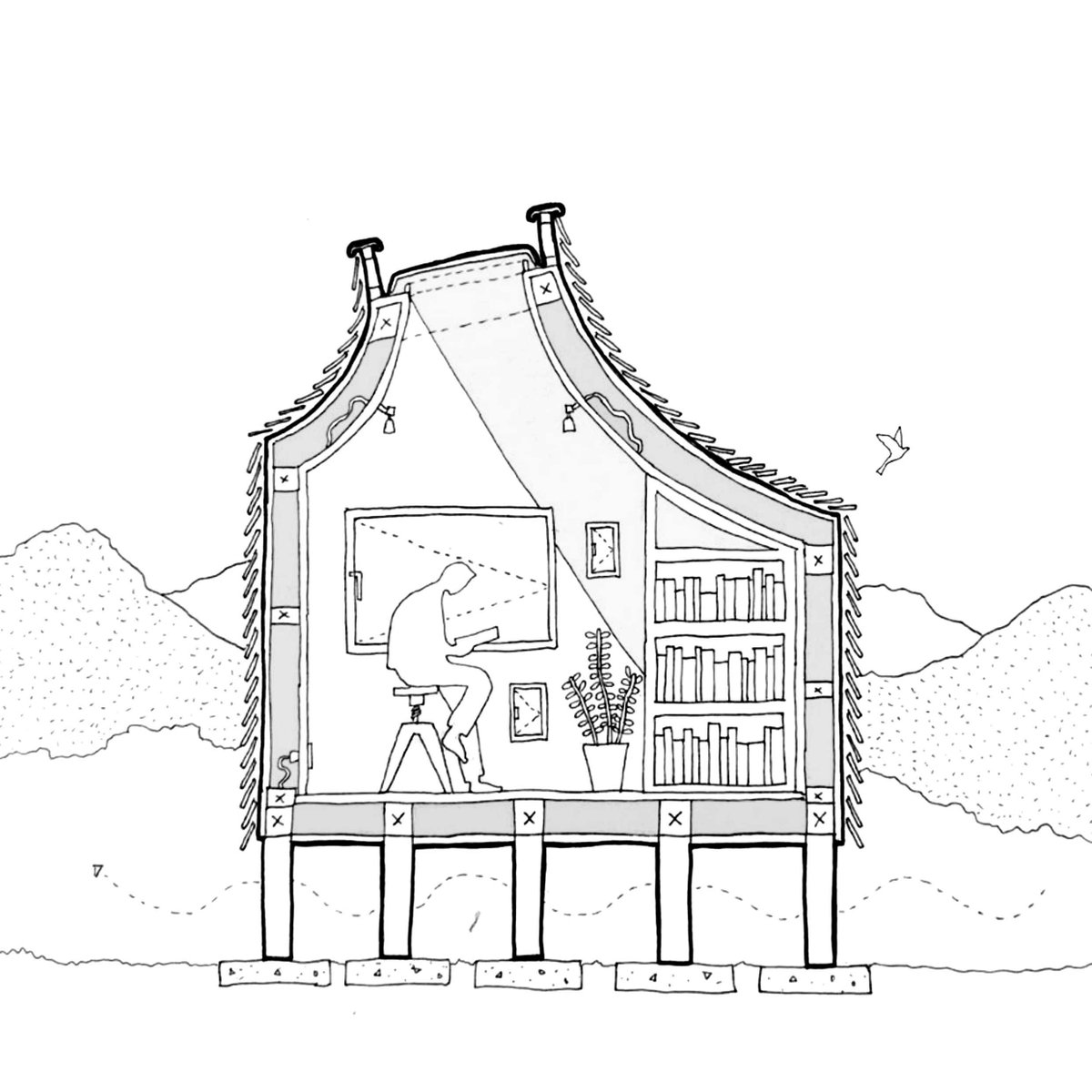 Wilderness Cabin - Zean Macfarlane

#architecture #architect #wild #wilderness #wood #tiles #texture #tinyspace #mindyourhead #lowceilings #book #books #read #spaceforyou #spacetoread #hermit #vibe #inspiration #zeanmacfarlane