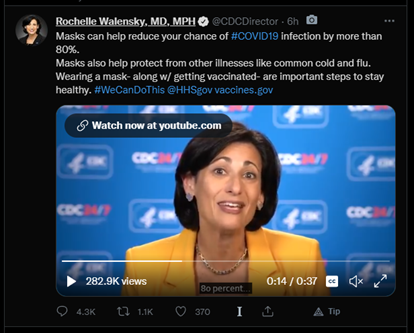 DrJBhattacharya's tweet photo. Compare and contrast: 
@MartinKulldorff quotes a powerful essay on masking &amp; slavery in history by Prof. Roberto Strongman 
@CDCDirector makes a clearly false statement about the efficacy of masking.

Which deserves twitter's 'misleading' label?

https://t.co/Vi75CPdcJs https://t.co/WOnqaSR6r2