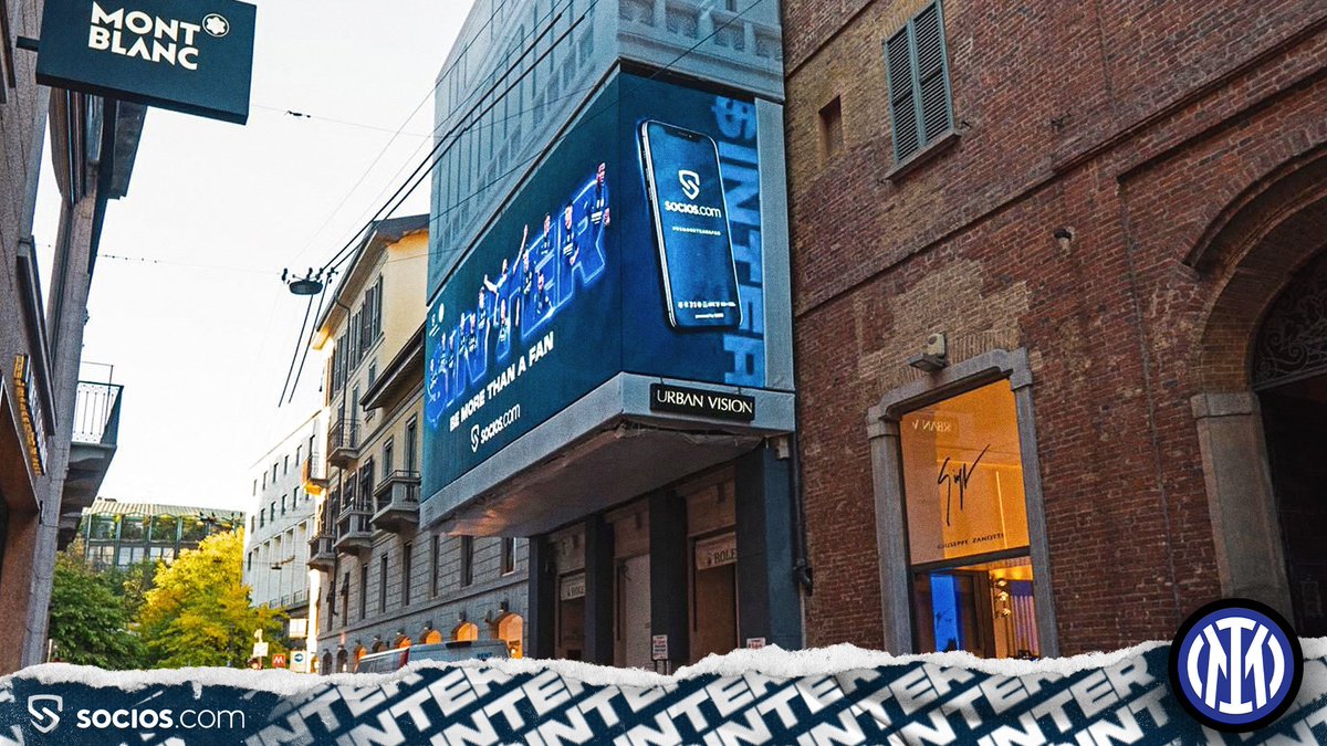 socios's tweet photo. Divided by rivalry. United by Socios.

The official Fan Tokens of @Inter &amp; @acmilan take over Milano on derby day.

$ACM $INTER ⚡ $CHZ https://t.co/Ts9TKfiUjs