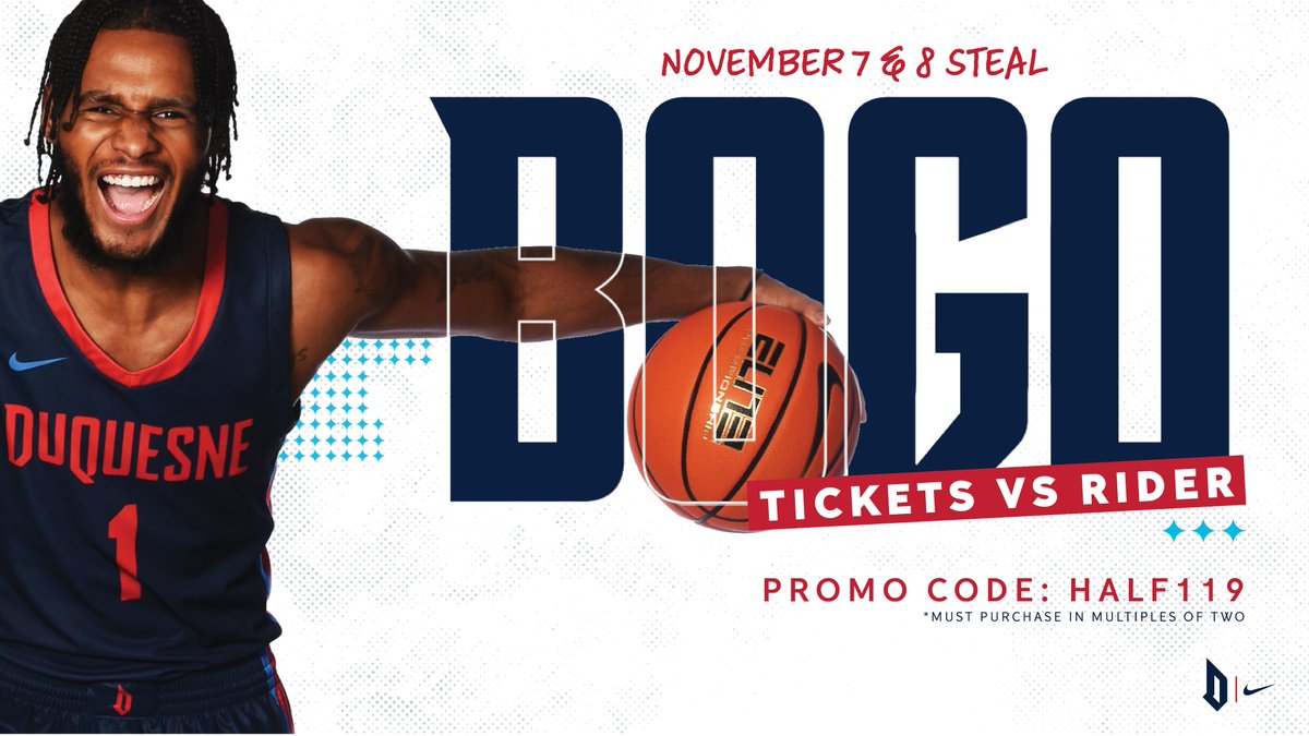 DuqMBB's tweet photo. Only 2⃣ days until we tip-off the 2021-22 basketball season and celebrate the 𝗨𝗣𝗠𝗖 𝗖𝗢𝗢𝗣𝗘𝗥 𝗙𝗜𝗘𝗟𝗗𝗛𝗢𝗨𝗦𝗘 𝗚𝗥𝗔𝗡𝗗 𝗢𝗣𝗘𝗡𝗜𝗡𝗚 𝟮.𝟬‼️

Avoid the lines and BUY NOW!

Buy one, get one details:
🔗 https://t.co/tGXCEAQoGR
🚨 PROMO CODE: HALF119

#GoDukes https://t.co/EIDeU4O7Nb