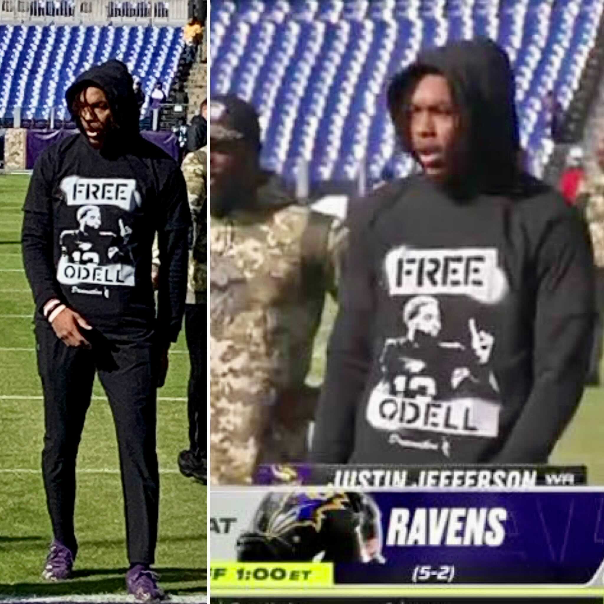 SportsCenter on Twitter "Justin Jefferson wearing a 'Free Odell