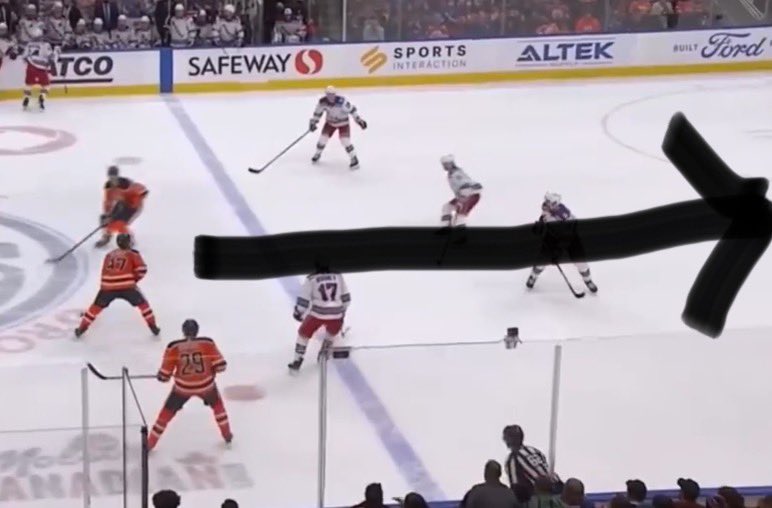 BBBoris's tweet photo. The McDavid goal. What Oiler fans saw vs. what actually happened. π #yeg #oilers #hockey #justmessin https://t.co/n24g9kL4xX