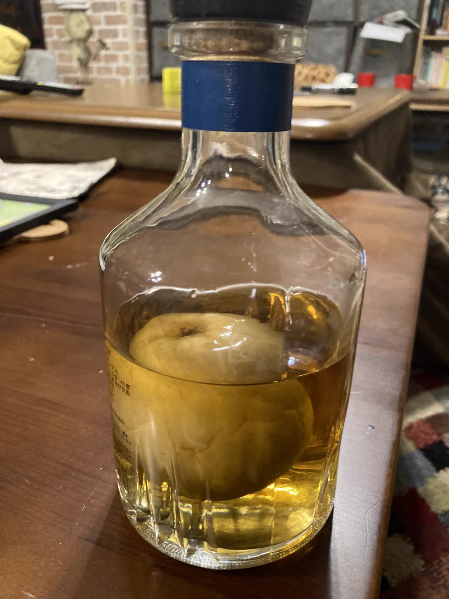 どうやって入れたのか気になる！りんごが入っているカルヴァドスというお酒！