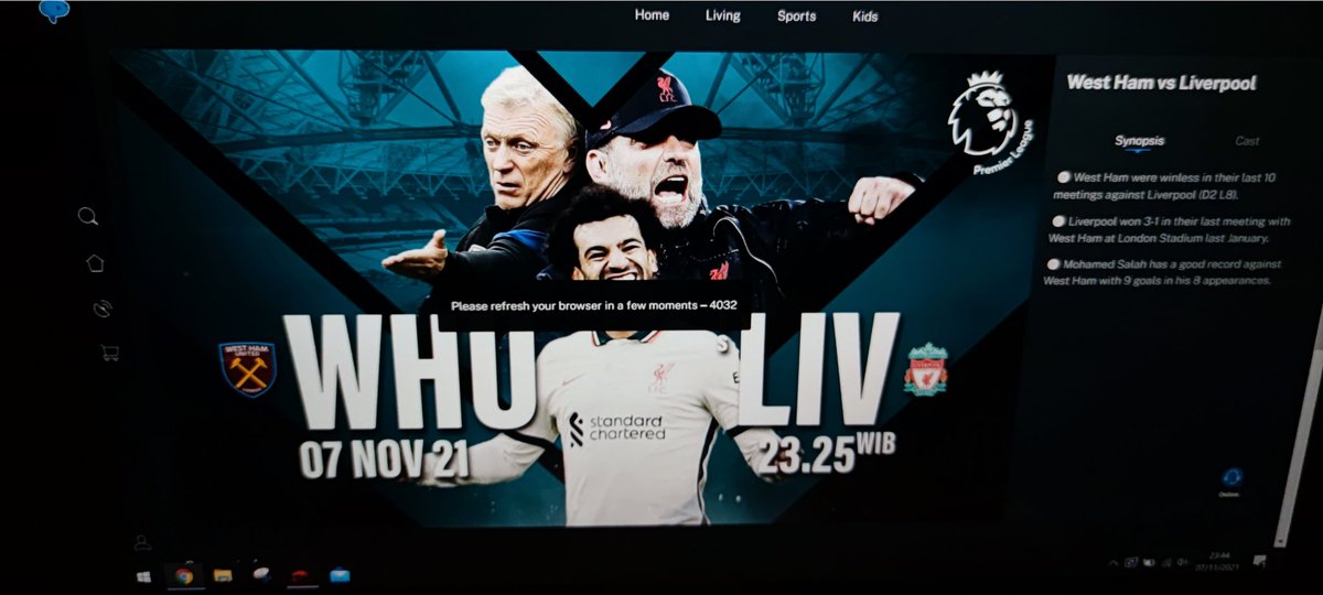 alsuteja's tweet photo. @MolaTVSport haloooooo min ini harus diapain? Direfresh? Coba browser baru? Bikin account baru subscribe ulang? Ini masalah bukan sekali atau dua kali kejadiannya, udah sering pas jam tayang malah nggak bisa diakses. Kemarin juga begitu, masa nggak ada perbaikan/peningkatan. https://t.co/TqaCLOXSq7