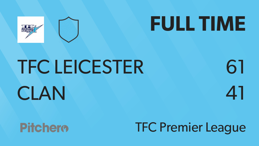 TFCnetball's tweet photo. FULL TIME: TFC Leicester Netball Club 61 - 41 Clan
#TFCCLA #Pitchero
https://t.co/j7IQCBS02J https://t.co/Nbp7Zovj8p