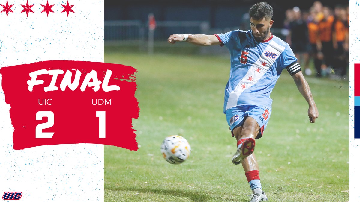 UIC_MSOC's tweet photo. MOVING ON!

We'll play in the Horizon League semifinals, thanks to Mateo's golden goal.

Recap: https://t.co/I3mMncGIU4
#FireUpFlames https://t.co/xRTYOdRN4g