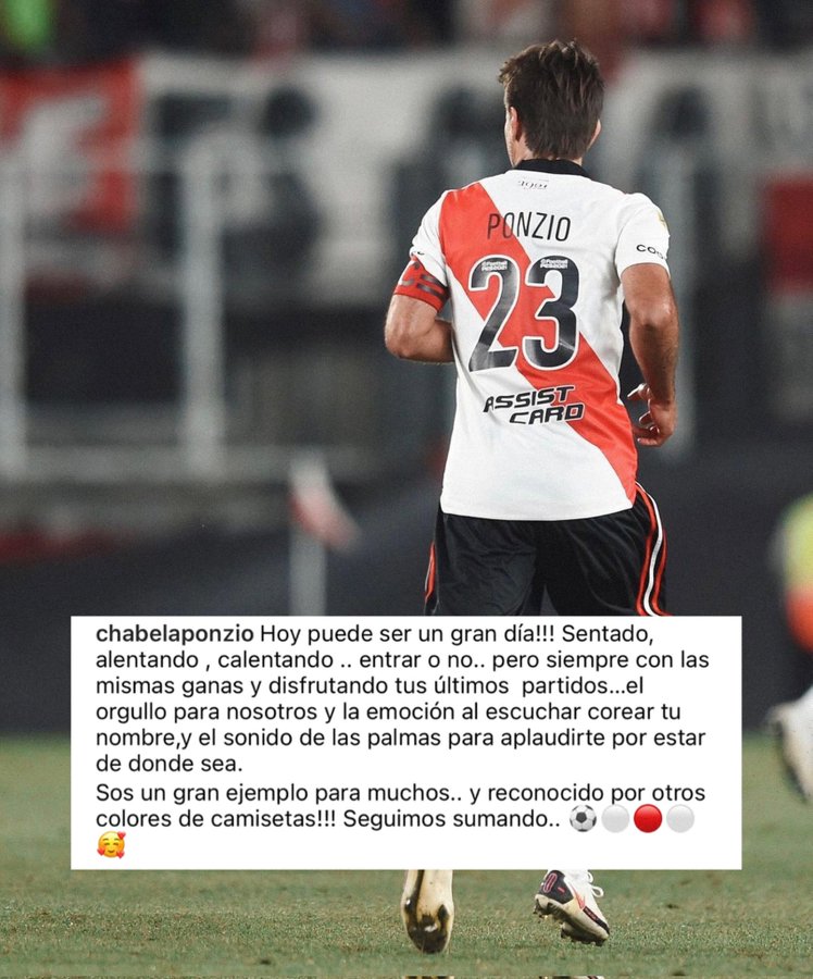 diegoborinsky's tweet photo. El posteo de la mamá de Ponzio es el de todos los hinchas de River. https://t.co/YhMMesPjQp