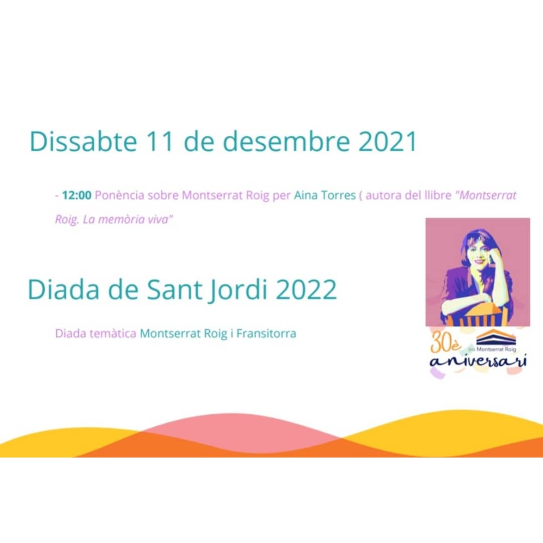 IMontserratRoig's tweet photo. 📣Aquesta setmana serà molt especial.

🎂 Celebrem el 30è aniversari del centre.

Dimecres 10  de novembre, acte central amb personalitats convidades.
Compartirem a xarxes i web tot allò més rellevant, i trets més significatius de la nostra història i camí recorregut! https://t.co/MfIEC2zivQ