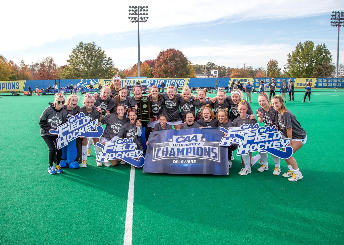 Field Hockey Earns Third Straight CAA Tournament Title RECAP ➡️ bit.ly/3CXXzWa #BlueHens 🏑 x #CAAChamps