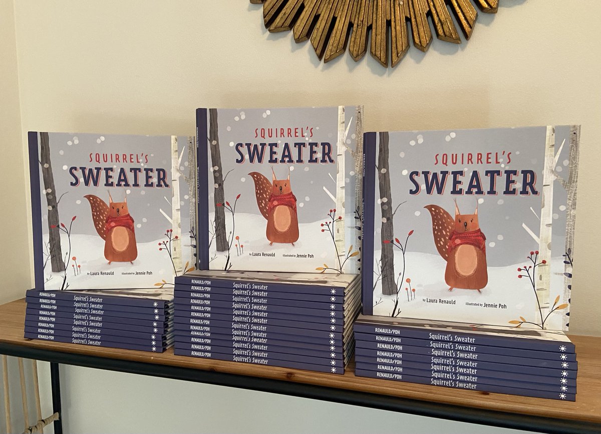 We are over 400 books for #HolidayBookDriveChi! Thank you so much @laura_renauld and @BeamingBooksMN!! SQUIRREL'S SWEATER - illus. by @JenniePoh - will meet the young readers of @Buildscholars soon! 🐿️❤️ See all 401 books donated so far here: anitraroweschulte.com/blog/holidaybo…