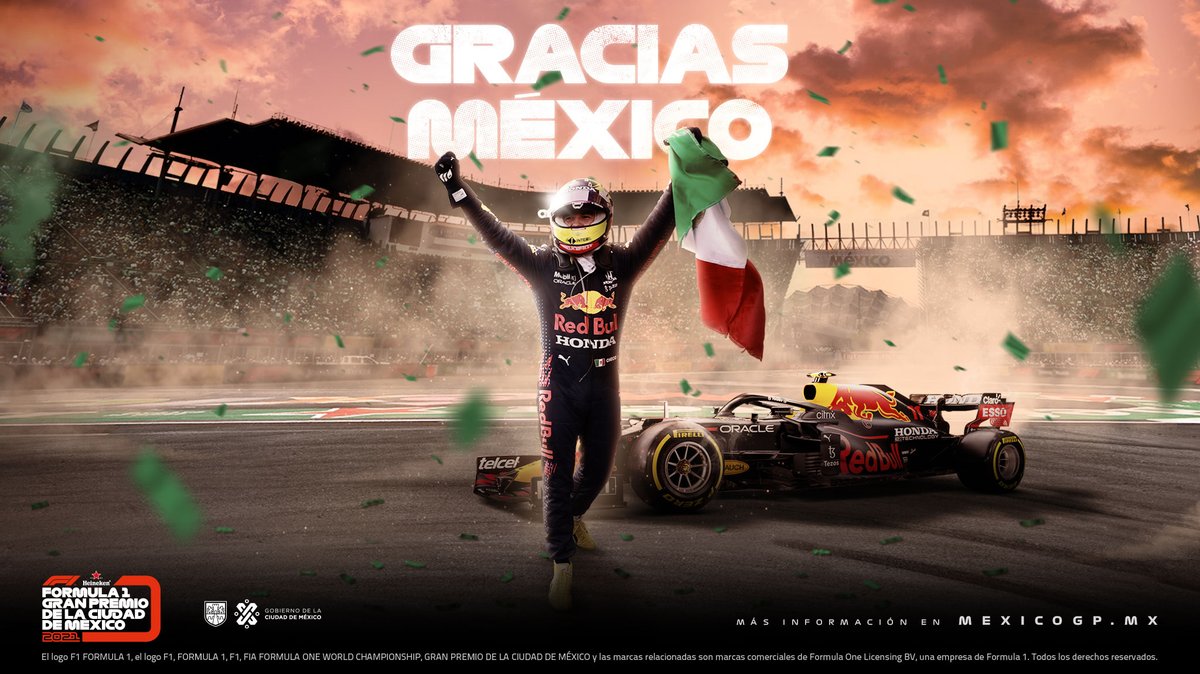 Un podio que seguro <a href="/SChecoPerez/">Sergio Pérez</a> no olvidará. ¡Podio en casa! 🎉👏🏎
#MexicoGP #F1esta #F1