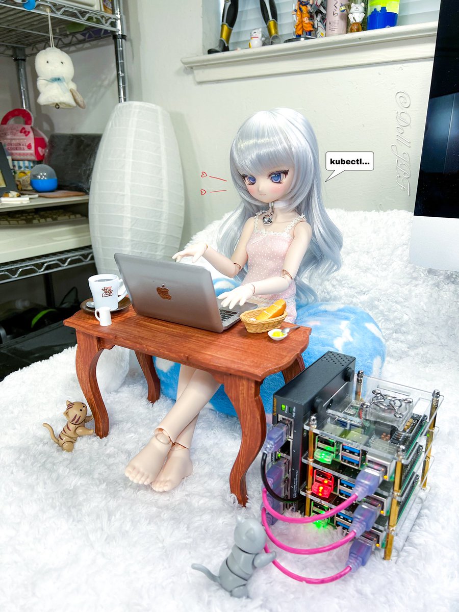 AndroidPDF's tweet image. 咲那ちゃん: 仕事の手伝いニャ💕 (Φ∀Φ)
Sana-chan: Helping at work meow 💕(Φ∀Φ)
#raspberrypi #raspberrypicluster
#クリアロっ子 #mddはいいぞ #mdd #catgirl #dolljpf #doll #volksdoll #animedoll
