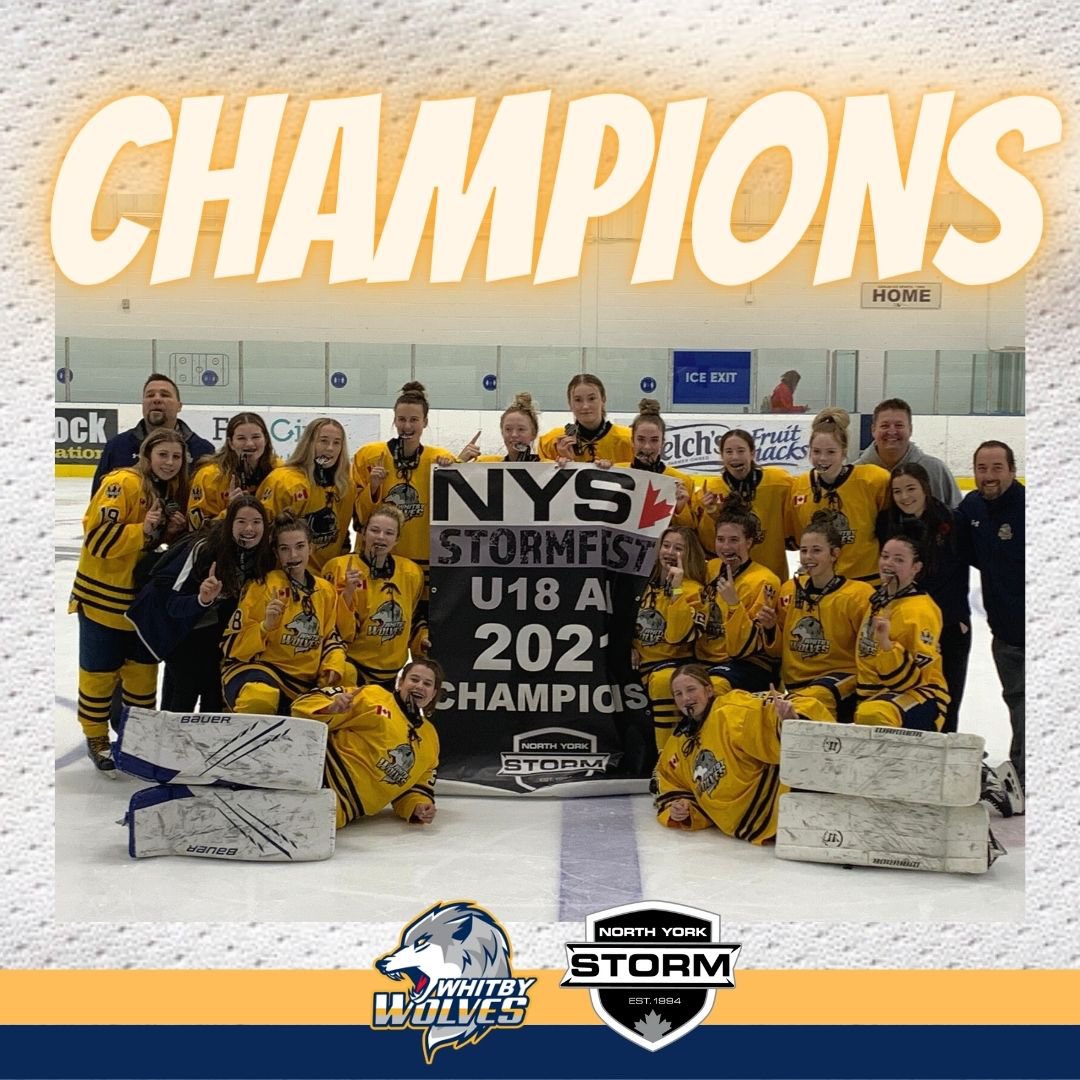 WhitbyU18AA's tweet photo. With a 3-1 win over Belleville, your Wolves are the 2021 Stormfest CHAMPIONS! 💪🏻 https://t.co/qpAsKMsSaU