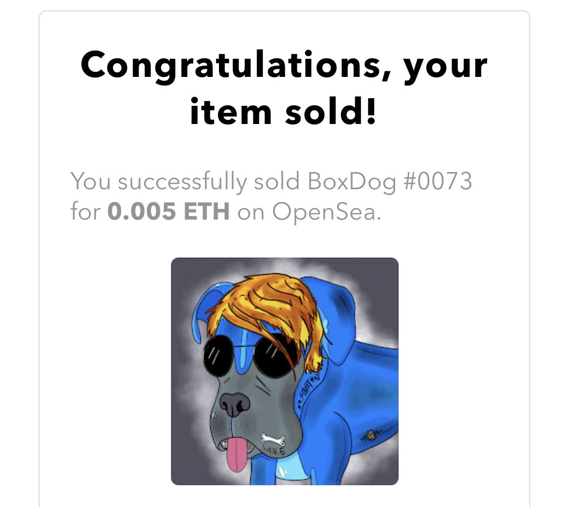 BoxDogsNFT's tweet photo. SOLD ๐ฅ Thank you so much @CoinSeer my friend for giving my cute #BoxDog 0073 a new home ๐ฅฐ๐ฅฐ๐ค๐ #NFT #NFTCommunity
#PiรฑataGang https://t.co/RSXqY3Gk37