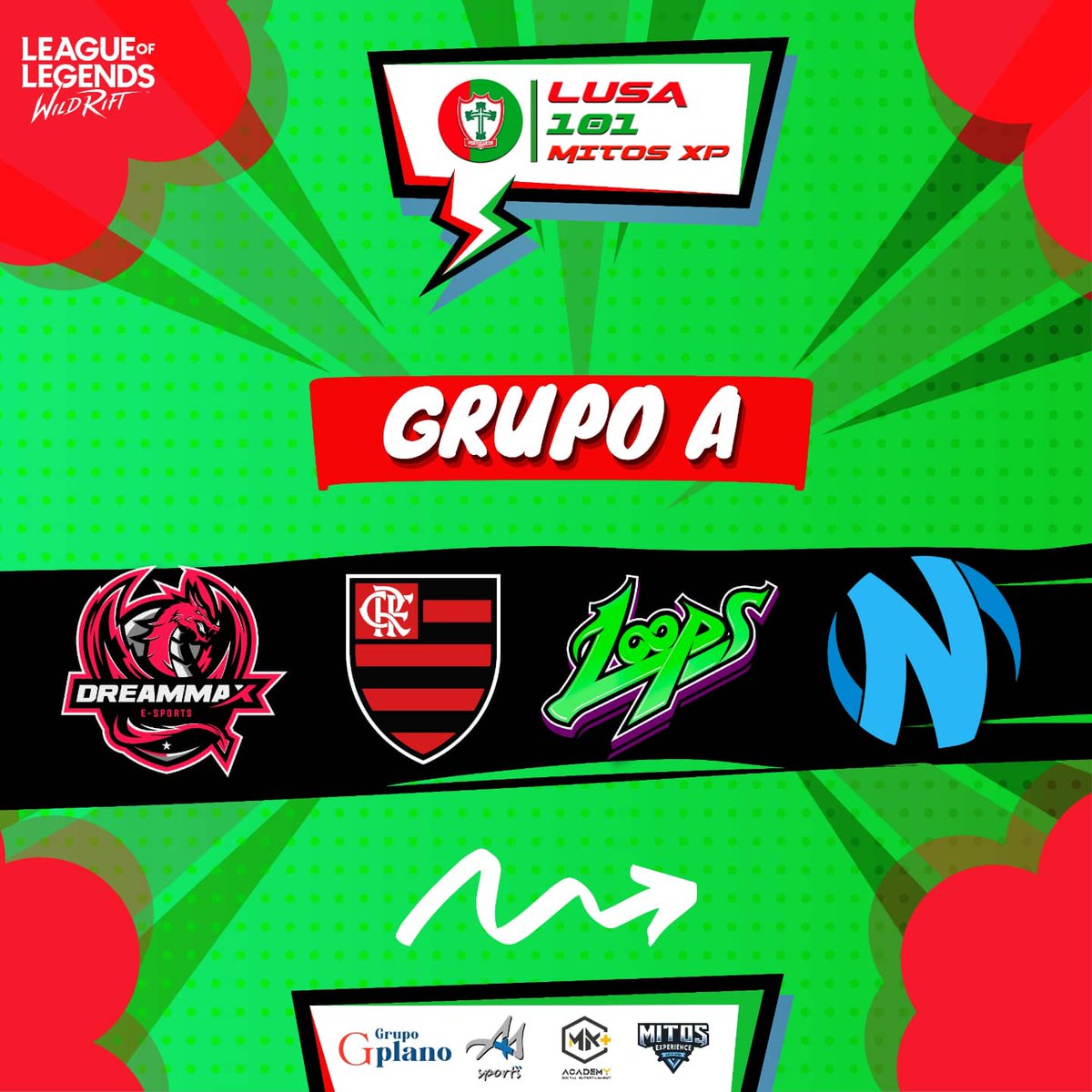 mitosxpoficial's tweet photo. Confira como ficaram os grupos do Lusa 101.

Transmissão, terça dia 9. As 19h:
https://t.co/1nN8LaU2o0

@dreammaxesports @flaesports @loopsesports @CruzeiroEsports @PortuguesaGG @SoAGRADECEgg @bouncegg @losgrandesgg @Losgrandeswr @bsteam_br @DefeatersOP @KaninESports @polarggbr https://t.co/LdfDvIP1h2