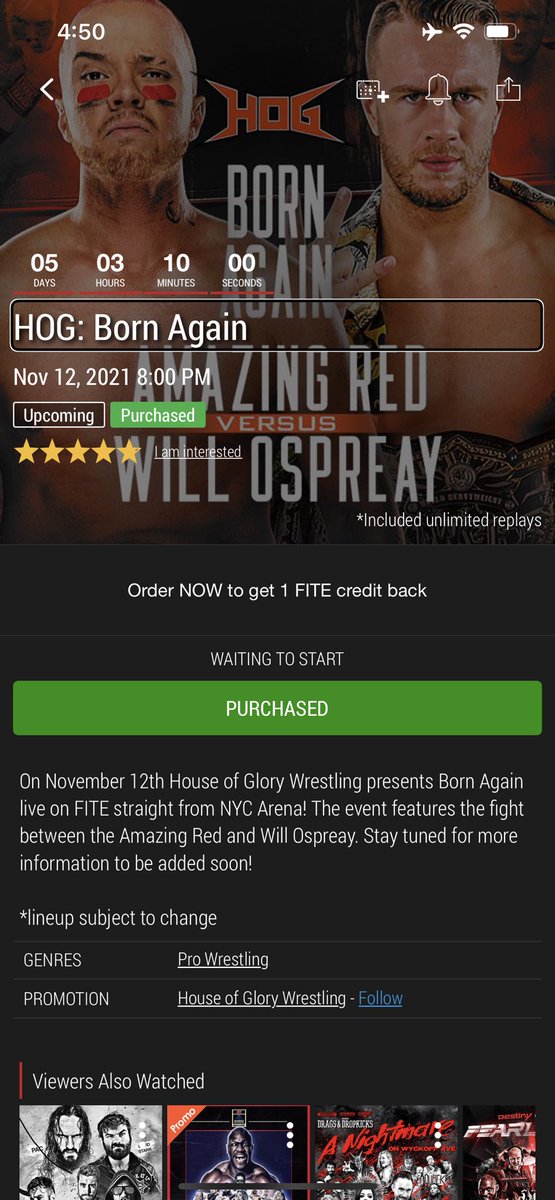 A day before #AEWFullGear will be watching this. #HouseOfGlory Got to support good wrestling, and the 2 best podcasters in the #IWC @JDfromNY206 @solomonster as they will be on commentary. Can't wait!