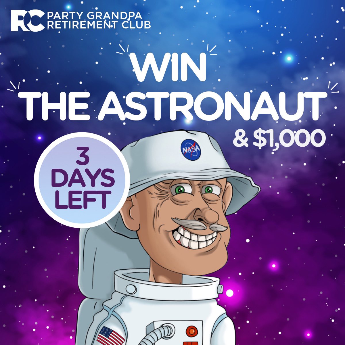 partygrandpanft's tweet photo. 🚀#NFT giveaway🚀

3 DAYS LEFT! 😮 till one of our rarest NFT + $1000 in prize will be rewarded to one of our lucky winners.

To enter you have to join https://t.co/q4KgvZiR9r

Comment+RT this if you want to win 🤩

#NFTCommunity #NFTGiveaway #nftcollectors #partygrandpanft https://t.co/cDXExS5jCI