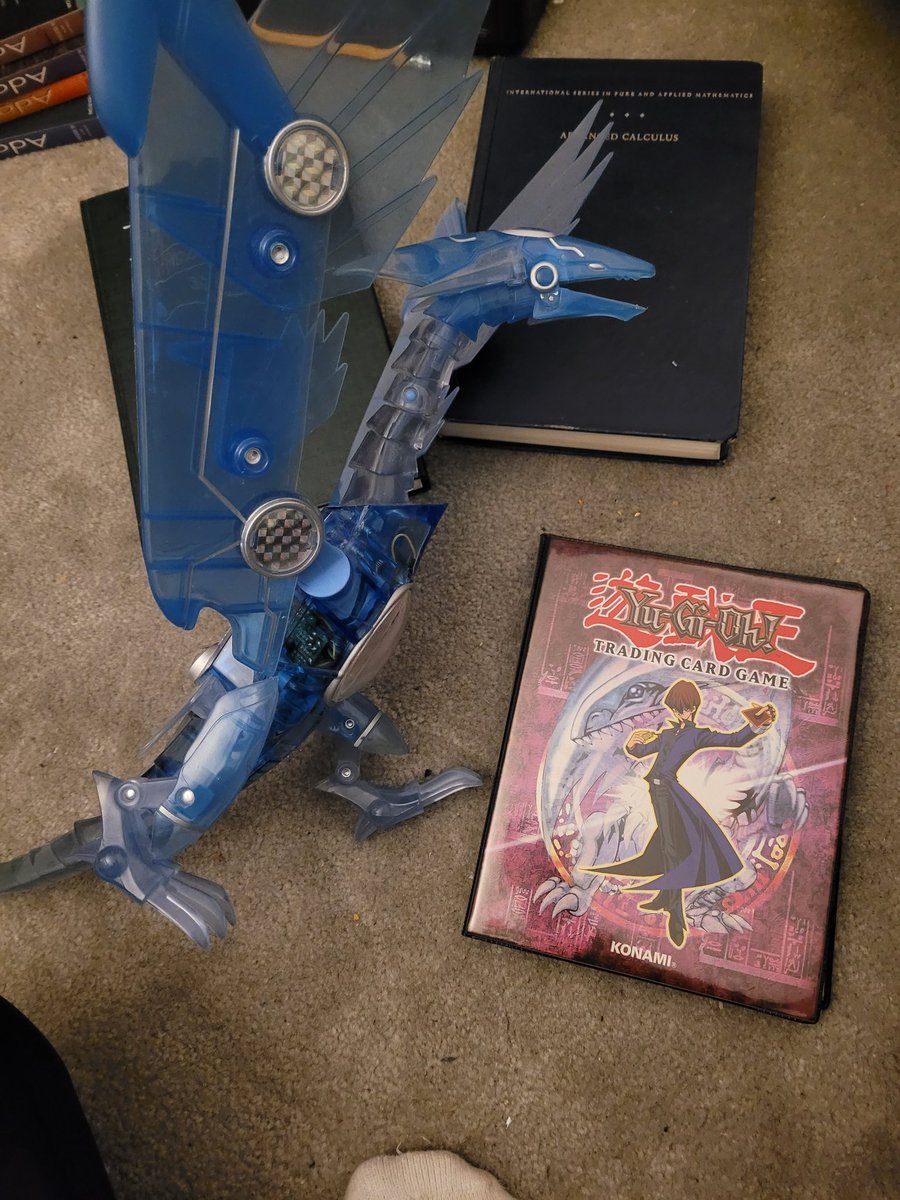 KiratheSlayer's tweet photo. @YuGiOh_TCG Went through an old box to find these, i remember i got this blue eyes shinning dragon toy in 2005 after seeing the movie #sweepstakes #YGOCollection https://t.co/yxGJT8z3s7