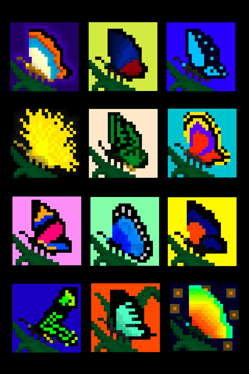 setsunakozato1's tweet photo. Check out this account on OpenSea https://t.co/TofmUw3cxm @opensea　より
Hello. I have just registered a pixel art of 12 butterflies called "The second generation of butterflies".
I hope you enjoy their different colors.

This is one of them!
＃NFT　＃ETH https://t.co/LSKqEdjfob