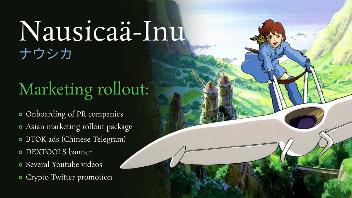 tripcontradict's tweet photo. @NausicaaInu NEXT 1000X DO NOT MISS IT!!

#Nausicaans #Nausicaainu 

$FLOKI $SHIB $LUFFY $PINU $UFO $SPELL @KishimotoInu  @InuSaitama @boggedfinance #crypto #money #animetoken #MOONSHOT https://t.co/Fw7O8RMopx