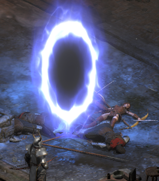 VGRoulette's tweet photo. @Diablo I've discovered the core issue of portals being blocked by mercs so apparently when players join a game with a dead merc they show up alive but obviously since they are dead they do not move, players need to leave town and come back using waypoints to temporarily fix this https://t.co/QmOBCR7SGa