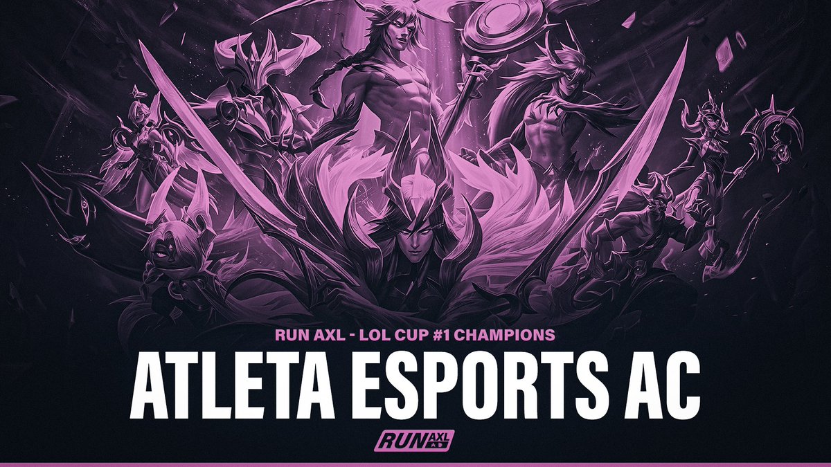 Axolotl_Esports's tweet photo. 🏆 RUN AXL - LoL Cup #1 
🥇 @EsportAtleta Academy
🥈 Golden Gaming
🥉 Hooded

Grazie a tutti i partecipanti, complimenti ai campioni e agli altri team. 👏
Il prossimo torneo arriverà presto! 😈

#RUNAXL https://t.co/EXciR28AnN