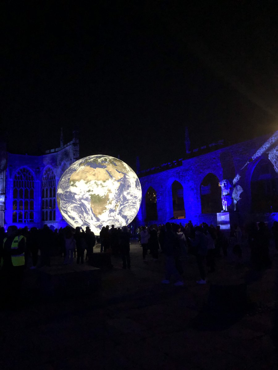 This was just spectacular! 🌎

<a href="/lukejerram/">Luke Jerram</a> at the Cathedral Ruins.

#EarthArtwork