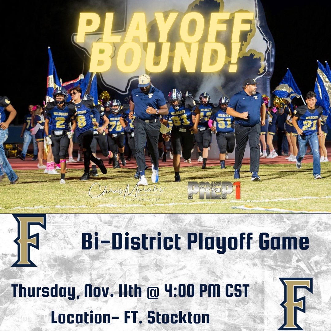 FabensFB's tweet photo. The Wildcats are ready to pounce into the playoffs! Can’t wait to chase the 🏆
         
#LetsRoll🐾 https://t.co/HMuw6sxi22