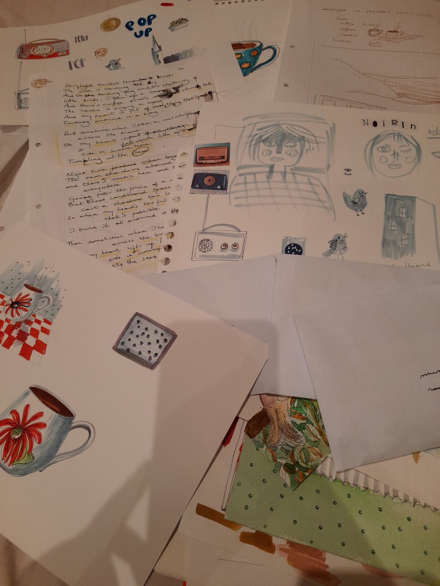 NoirinlynchM's tweet photo. I've just been gifted the artwork that created the lovely video for Tumbling into the Sea - hundreds of tiny hand cut notes, hearts, hills, coffee pots, houses and waves!! Only Brigitte Peters could do this beautiful happy video so well and so creatively!
https://t.co/3MfzrZzIFc https://t.co/vsOPh8ufnB