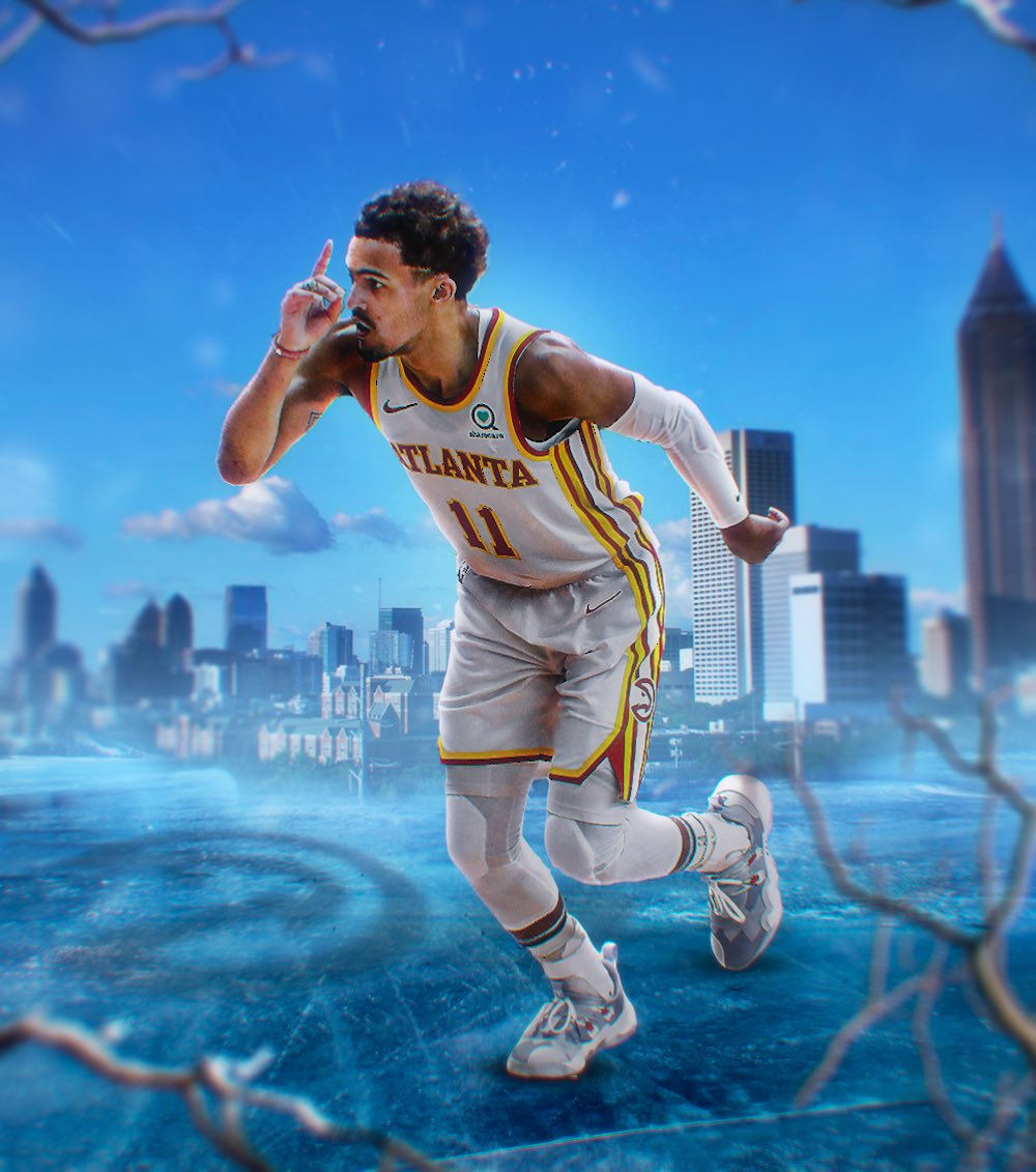 Download Ice Trae Young Art Wallpaper  Wallpaperscom