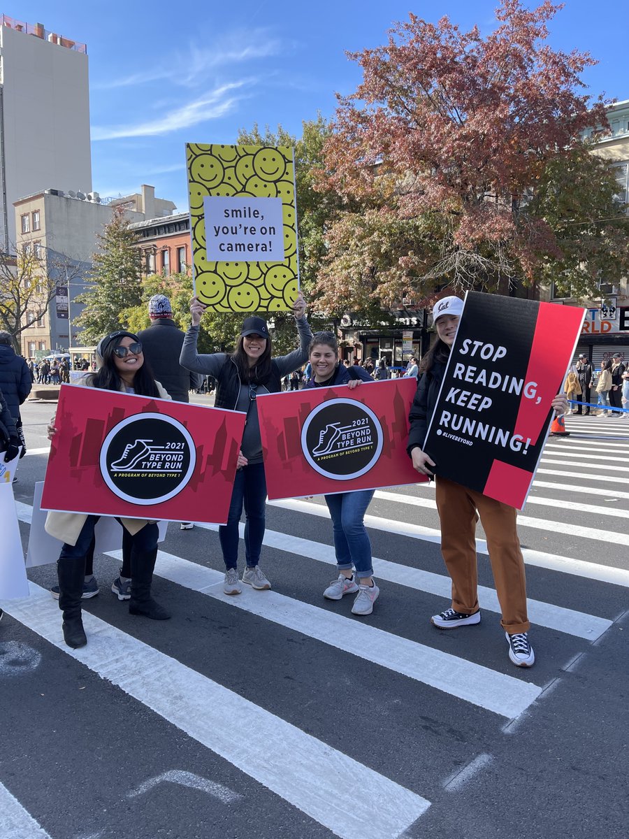 BeyondType1's tweet image. Cheering on the #BeyondTypeRun team! 50 runners living with Type 1 diabetes. 26.2 miles. 

Go Beyond Type Run! You&apos;ve got this! #NYCMarathon2021