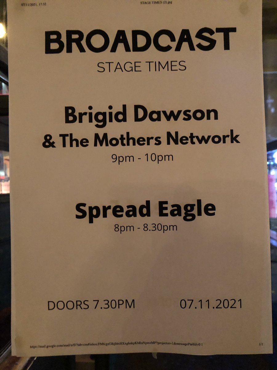 Show times tonight <a href="/BroadcastGLA/">Broadcast Glasgow</a> !