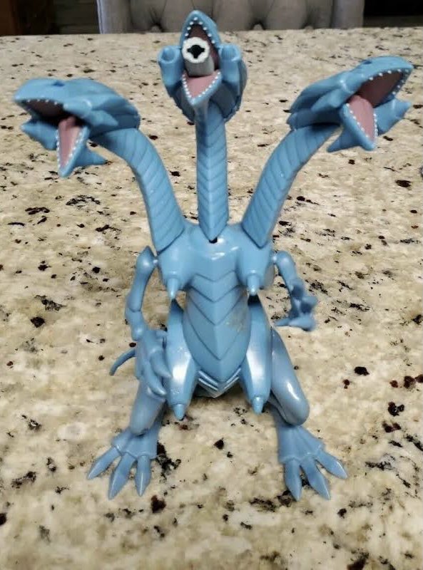 Nothing like pulling out my nostalgic Blue-Eyes White Dragon toy from back when I was a kid to pump me up before my next tourney! <a href="/YuGiOh_TCG/">Yu-Gi-Oh! TCG</a> #Sweepstakes #YGOCollection