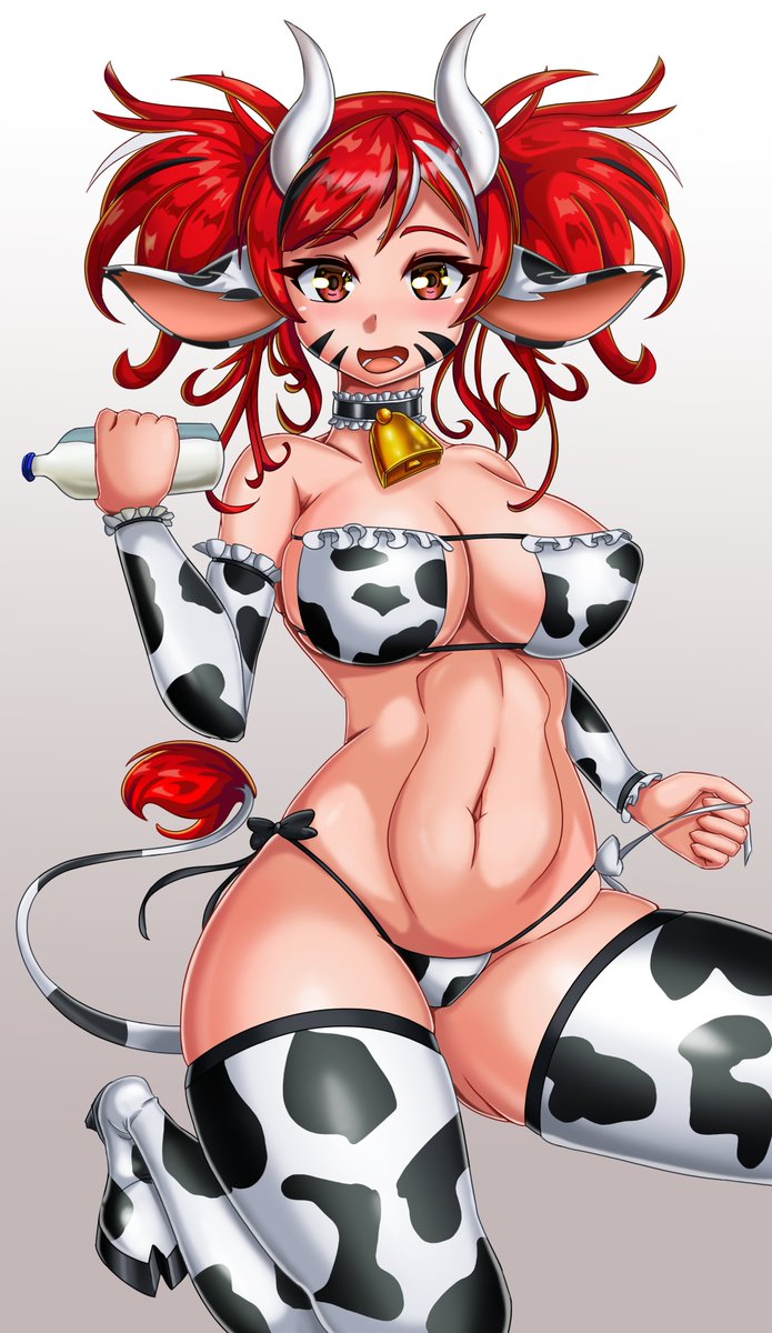 NyoDraws's tweet photo. I was looking through some of my older art and I realised ive drawn a bovine version of Sophie 4 times now, but each has been interspersed that I think it really shows the progress I have made XD. 1st May2016,2nd Mar2020,3rd Dec2020,4th last week! https://t.co/X68XE59nby
