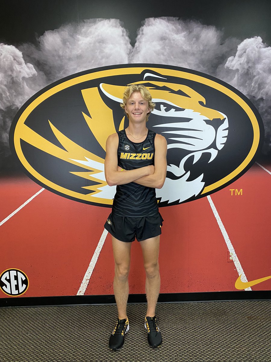 tfreiner_tyler's tweet photo. I am really excited to announce that I will be continuing my athletic and academic career at the University of Missouri. I want to thank my family, friends, and coaches for believing in me and helping me achieve my goals. Can’t wait for the future with this team! #gotigers https://t.co/wXMaBVR1Fi