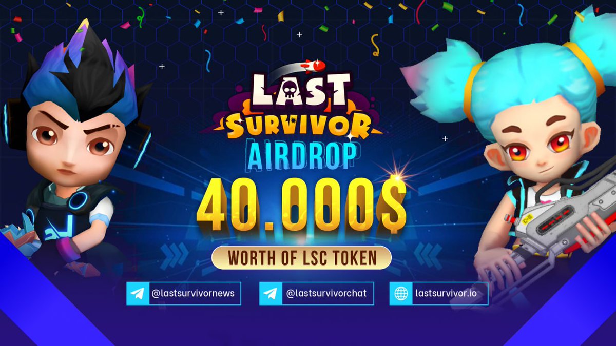 🚀 Airdrop: Last Survivor
💰 Total Value: 40.000 $ worth of token (LSC) - 228.000 token LSC
👥 Referral: 1 LSC ($ 0.175)
🏆 Winners: 30000
📅 End Date:  5th December, 2021

Talk with the Telegram Bot
t.me/LastSurvivor_A…

#Airdrop #Crypto #Airdrops #cryptocurrency #giveaway