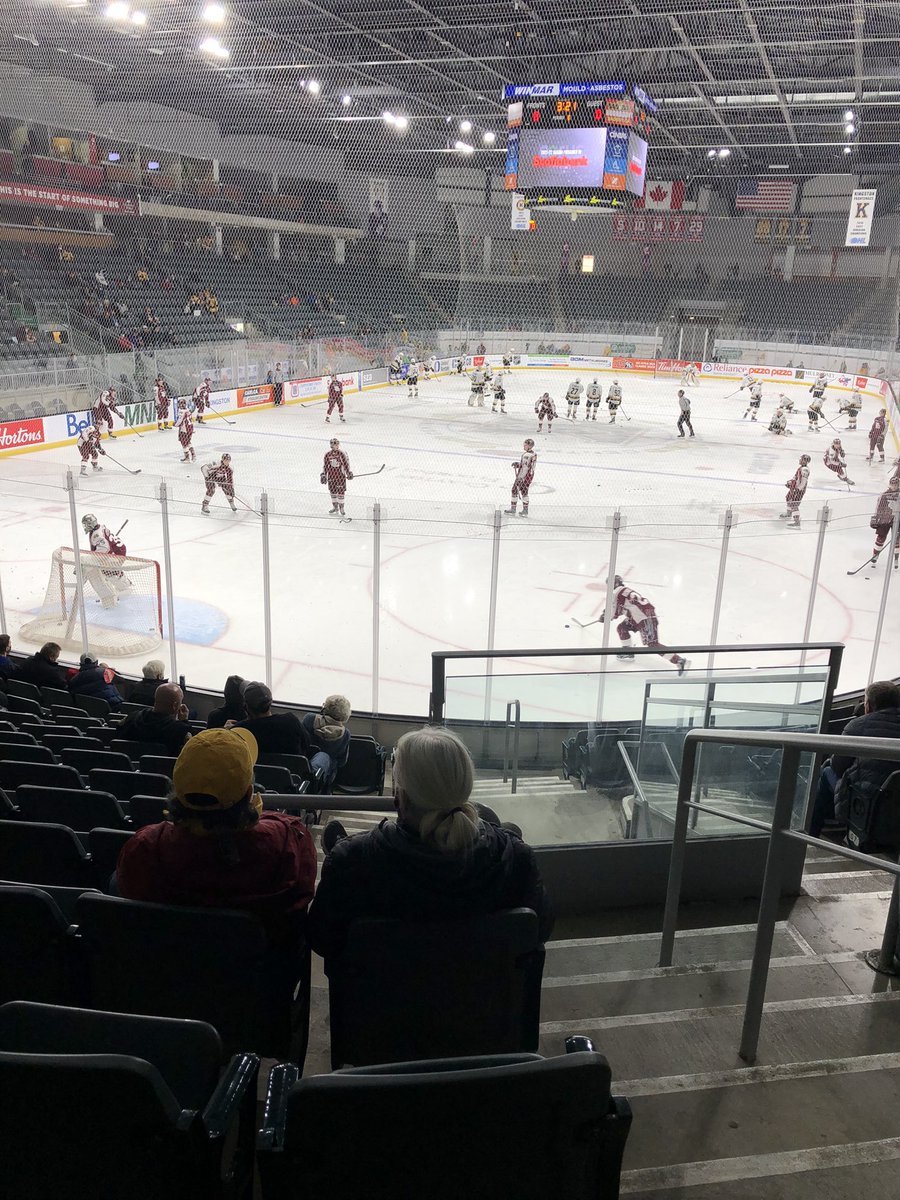 Me and my boy at the Frontenac hockey game today