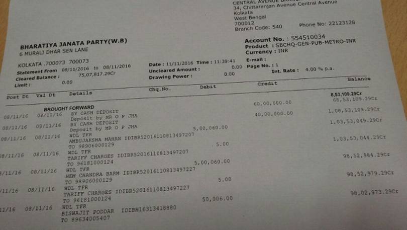 frontline_india's tweet photo. #5YearsOfDemonetisation | In Kolkata, the #BJP deposited in its bank account Rs.3 crore just before the #demonetisation announcement, raising allegations of “selective leaking” of information.

Report by @suhridsankar.

https://t.co/yVHCUZDvA5 https://t.co/gVXkNZ2Btq