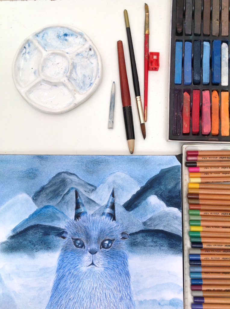 lalelobos's tweet photo. Hoy utilicé tiza pastel en mi dibujo.
 Es una bestia que vive en el pedemonte.
 #bestiario #tizapastel #dibujo #arte #mendoza #lujandecuyo https://t.co/g9px7EFFDg