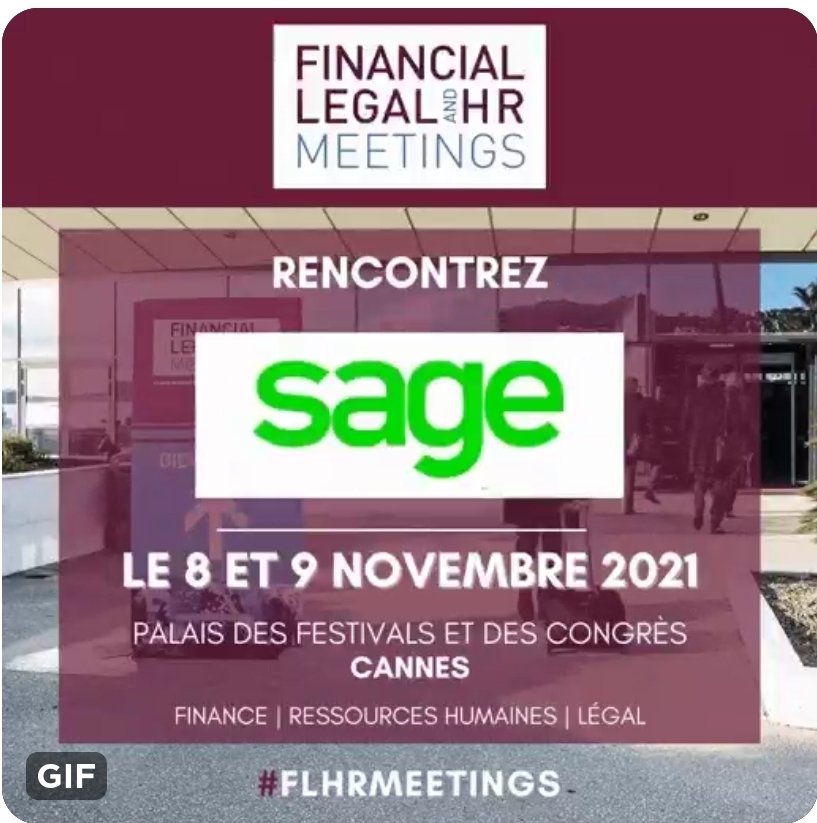 Venez monter les marches du Palais avec Sage, aux #FLHRMeetings les 8 et 9 novembre au Palais des Festivals et des Congrès de Cannes.

Retrouvez <a href="/davidmaute/">MAUTE</a>, <a href="/grejou/">Réjou Guillaume</a> au stand H37.

#Sage #SageFrance #Finance #RH #Business