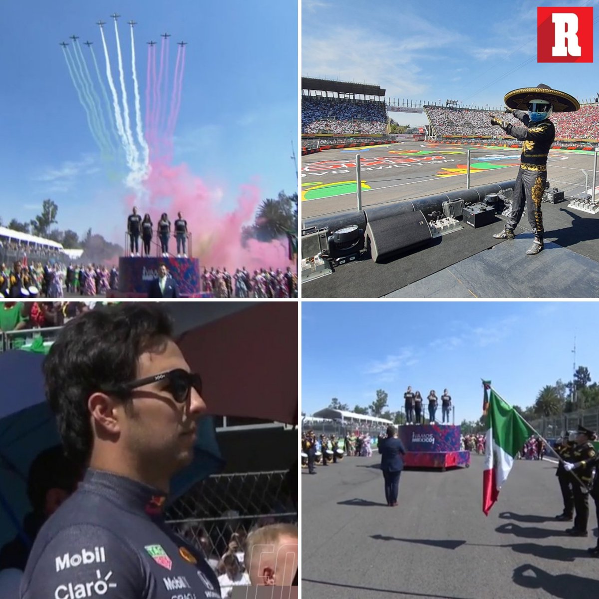 record_mexico's tweet photo. ¡SE ENTONÓ EL HIMNO NACIONAL MEXICANO! 🇲🇽

El #MexicoGP está a punto de comenzar y el verde, blanco y rojo se vio en todos lados.
Checo Pérez miró al cielo y ahora sí a correr

ES UNA #F1ESTA

CARRERA EN VIVO: https://t.co/E9mwiJIHPC https://t.co/O610VHu34z