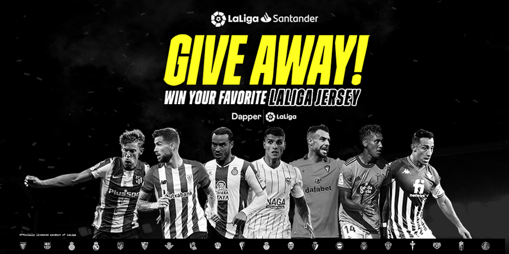 LaLigaGolazos's tweet photo. 🔥 Your favorite @LaLigaEN Moments will be available soon… Own your favorite Club’s jersey in the meantime!

1. Follow us
2. Sign up to https://t.co/KbziAxoqOH
3. RT this tweet

Bases 👉 https://t.co/Up9bCaMjj2 

📲 #OwnTheMoment #TheFutureOfFandom #Football #NFT #LaLiga https://t.co/RlFtVFfVrq