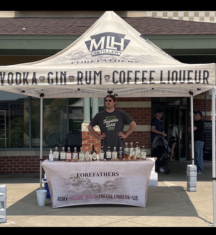 MLHDistillery's tweet photo. @GroveCityPO Tyler selling @MLHDistillery #spirits Stop by for a taste! 🥃 Cheers! https://t.co/BSREPMEl4c