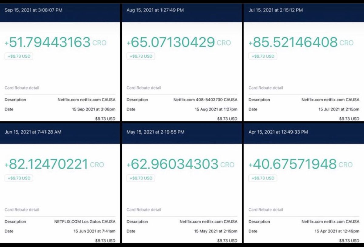 TexasHODLcro's tweet image. #cro rewards from Netflix over 7 months