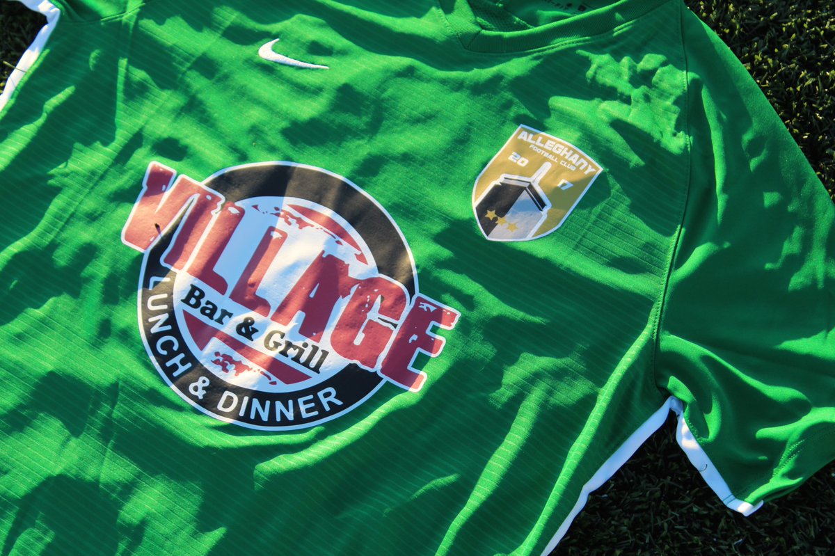 AlleghanyFC's tweet photo. It’s here. 🔥 Inspired by the college where it all started, our 2021 @nikefootball Home Kit is looking good 👌 Special shoutout to our new kit sponsor - Village Bar and Grill! #MadeInWellesley #ComeOnYouCitizens https://t.co/vvzi6Fd2IQ