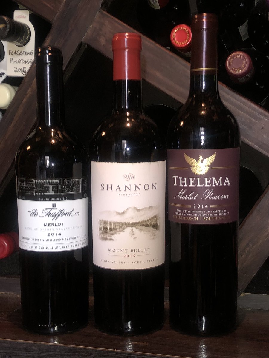 DPJ1963's tweet photo. Thanks to @Coravin I got to celebrate #InternationalMerlotDay with 3 of my faves - and there arenโt many! #DeTrafford & @ThelemaWines Reserve 2014 and @shannonwines MtBullet 2015. No disappointments as expected ๐ฟ๐ฆ๐ท๐๐ฝ https://t.co/YZgRAkjk4b