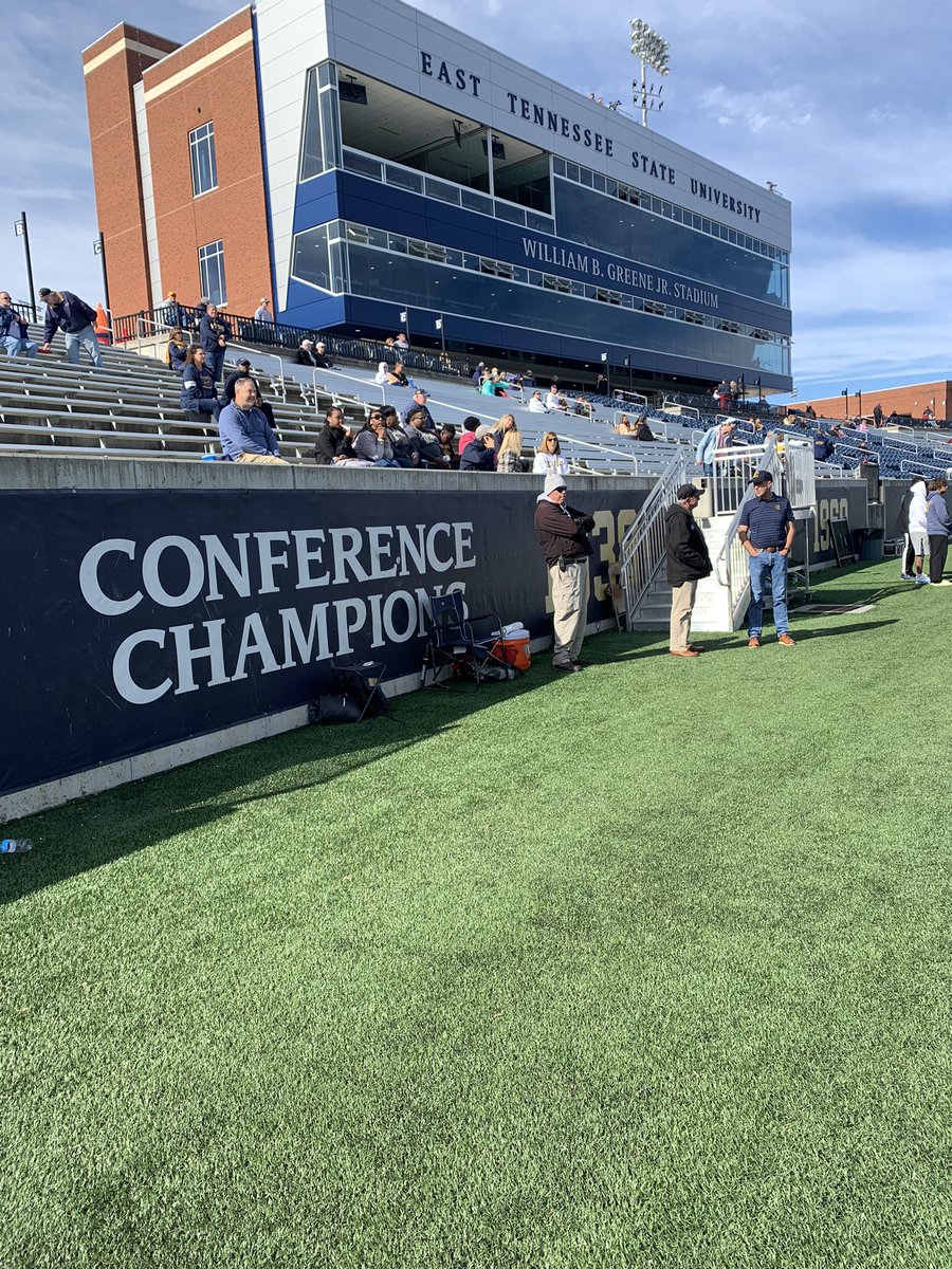 austin_bracket's tweet photo. Special thanks to @CoachRader_ETSU and @ETSUFootball for the awesome game day visit. Amazing atmosphere and beautiful campus https://t.co/hchLWGuNPd