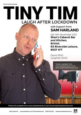 SOMETHING A LITTLE DIFFERENT FOR YOU...A week today, 14th Nov...Tiny Tim Comedian

Grab some friends &amp; get ready for a night of laughter 🤣🤣

BOOK NOW: buff.ly/3kawAPV

#comedian #cabaretbar #comedynight #Yate #Bristol #shansshenanigans #comedy #entertainment #nightout
